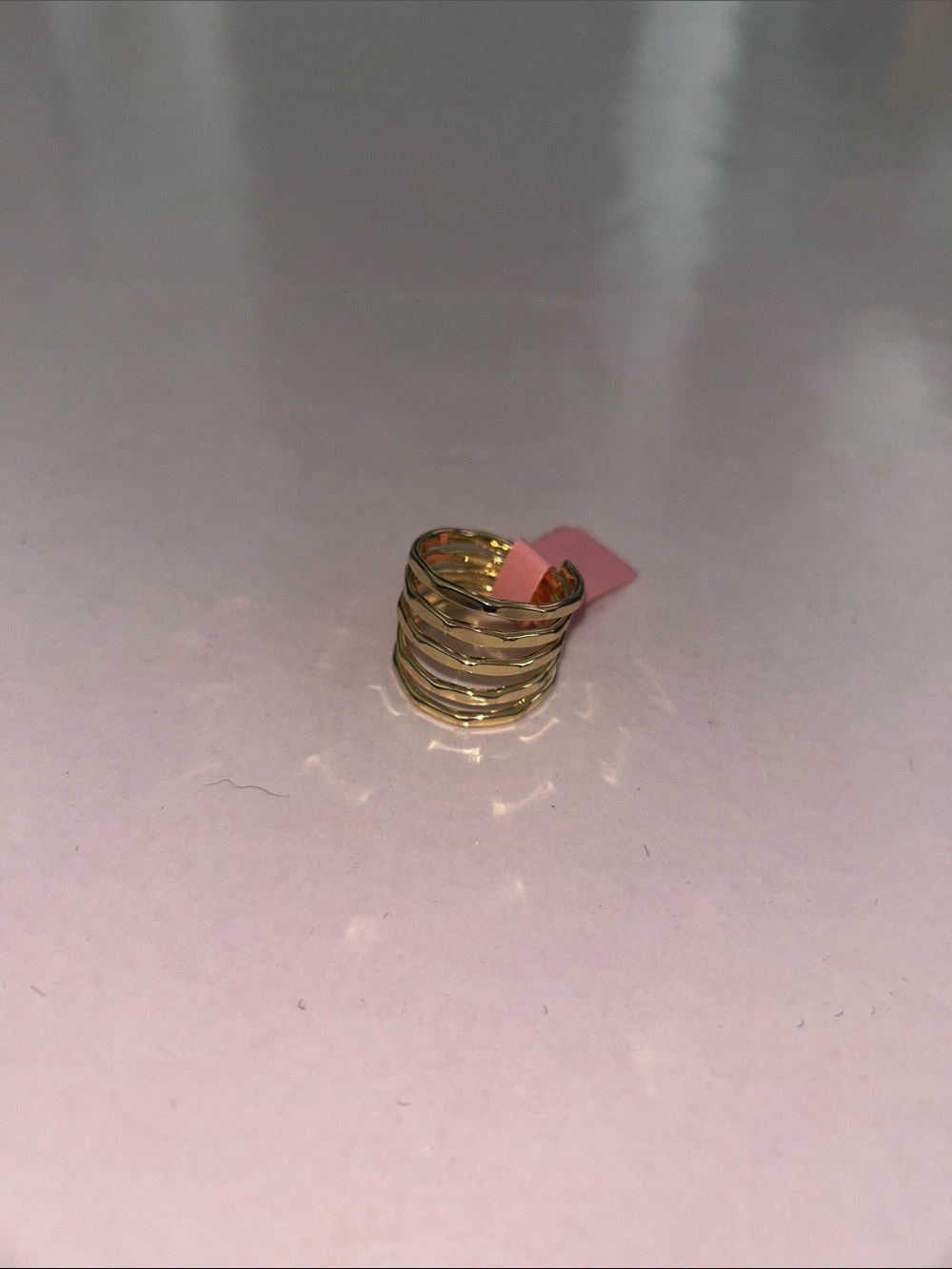 Gold Multi-Layer Wave Band Ring - Women Jewelry